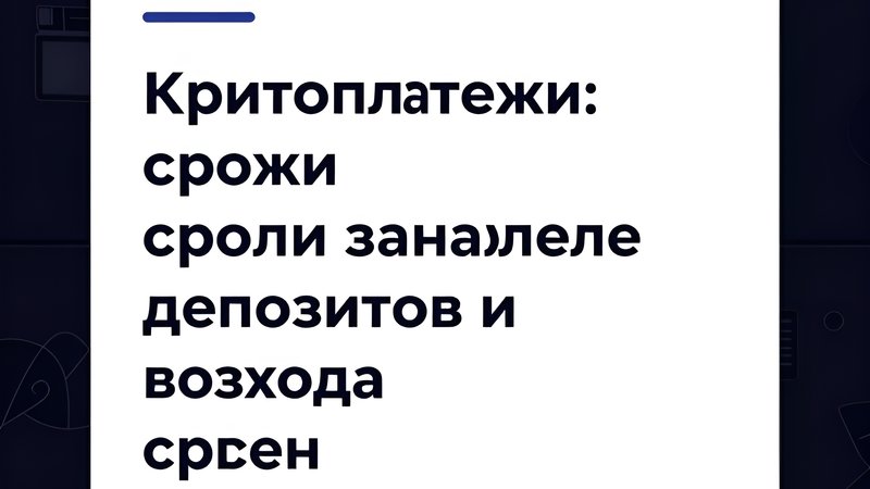 Современная иллюстрация процесса криптовалютных транзакций для управления ожиданиями по депозитам и выводам в казино